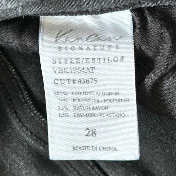 KanCan Black Washed Ankle Skinny Jeans Mid-Rise Button-Fly Frayed Hem Women’s 28 - Picture 14 of 16